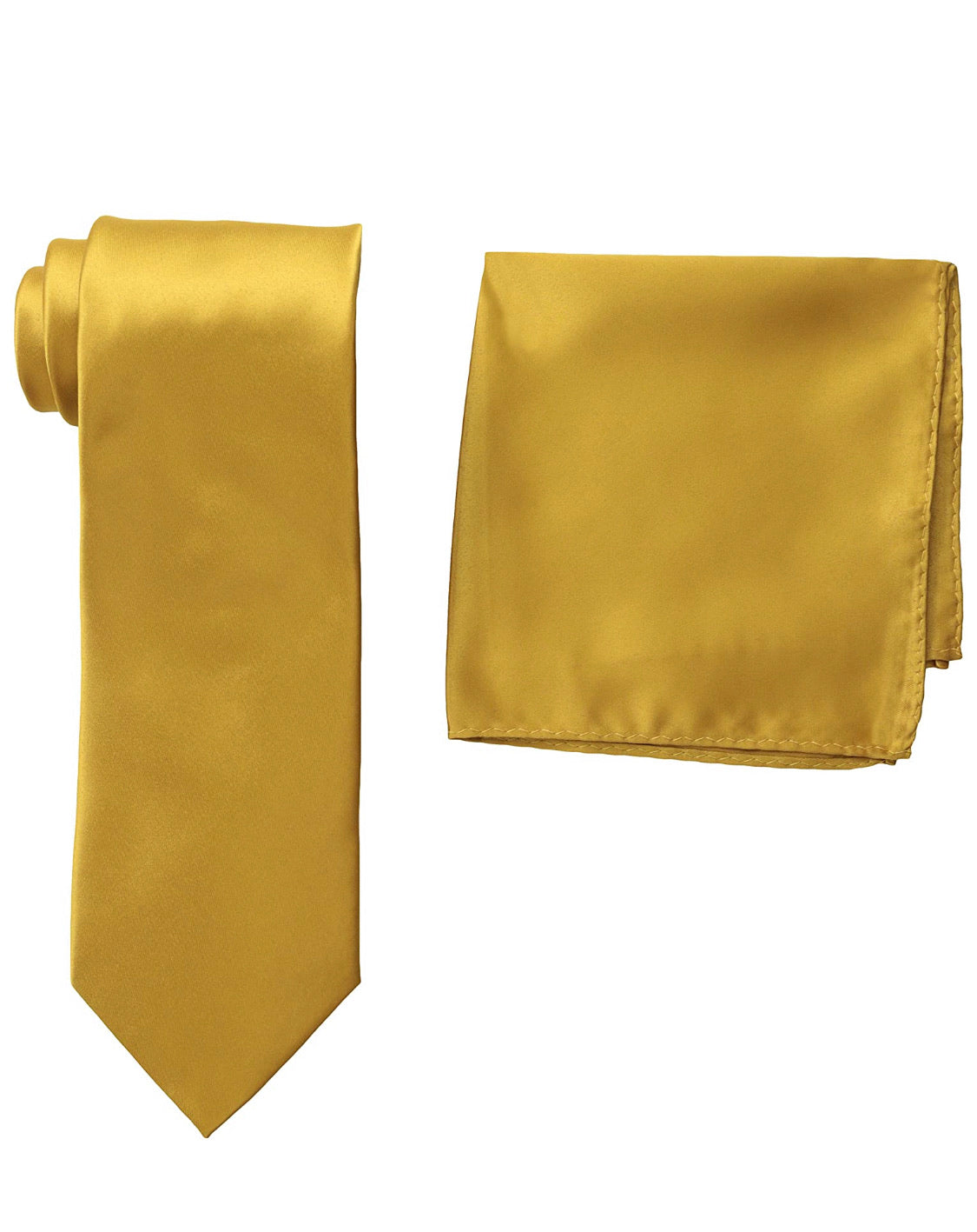 Stacy Adams Solid Gold Tie and Hanky - On Time Fashions Tuscaloosa